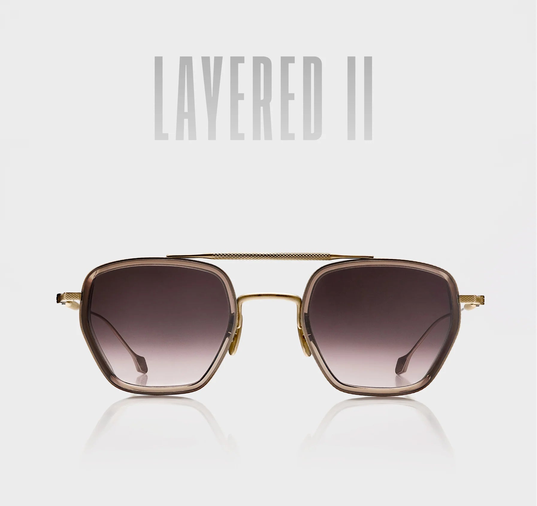 LAYERED II : Antique Gold + Chestnut / Warm Grey