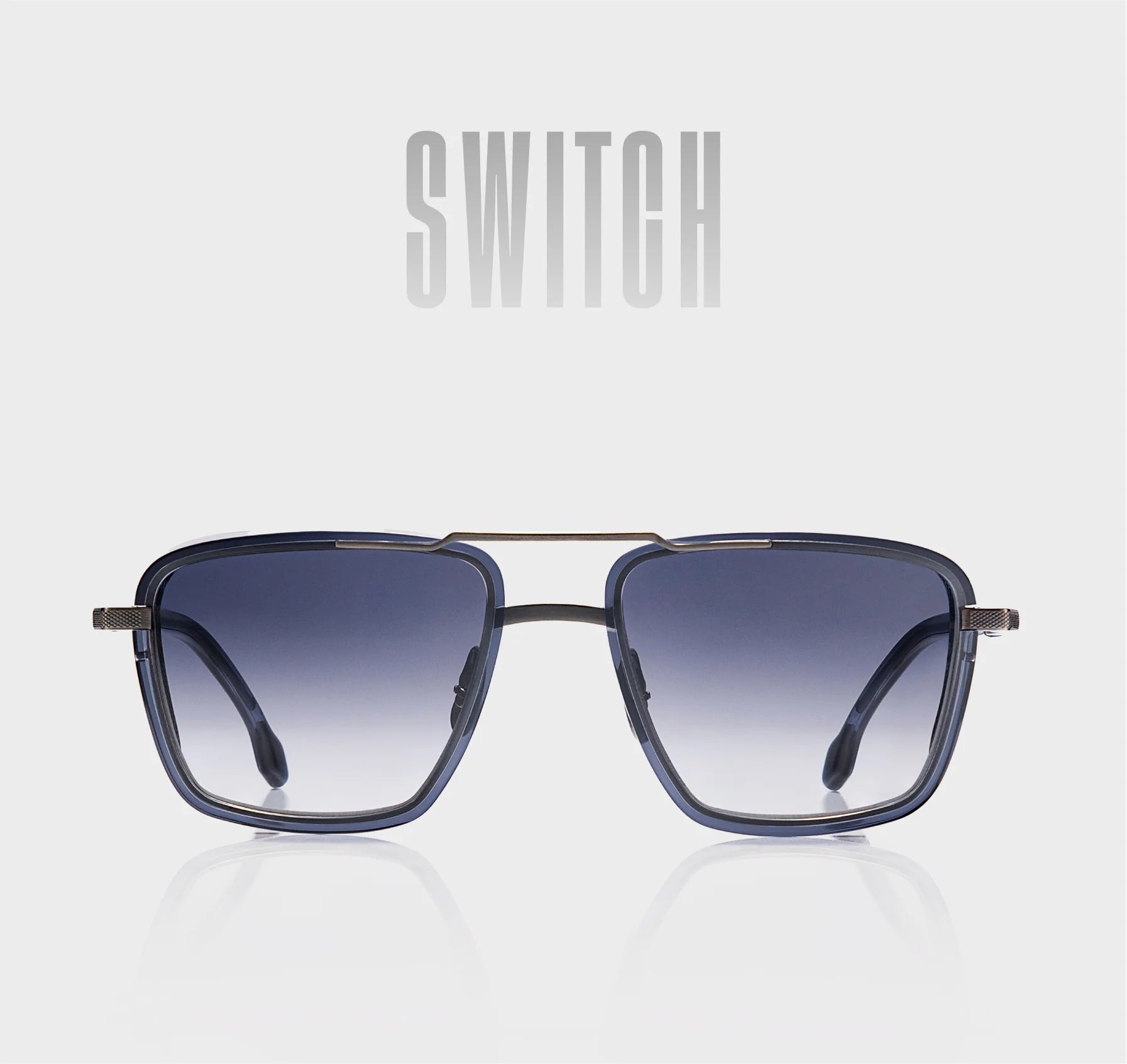 SWITCH : Antique Silver + Navy / Dark Blue